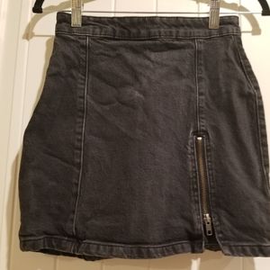Black jean skirt